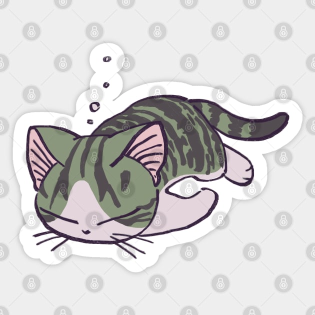 I draw pink pastel sleepy chi the kitten 4 / Chi's sweet home Sticker by mudwizard